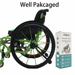1pair Wheelchair Push Rim Covers,Silicon Wheelchair Wheel Covers (Black) Black