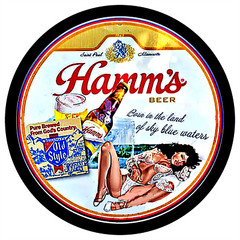 Hamm’s Beer Sticker Decal Sign Vintage Replica Land of Sky Blue Waters