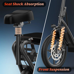 AOVOPRO ESBS Electric Scooter with Seat, Commuter Foldable, 500W, 22mph