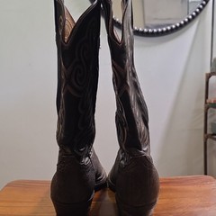 Justin Men’s Brown Western Cowboy Boots elephant Shaft, US 8.5 (4393)