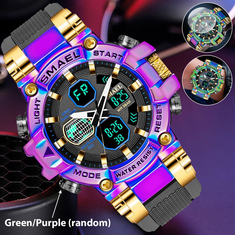 Men’s Military Army Watch Sports Analog Digital Date Luminous LED Wrist Fashion