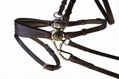 Horse Tan Leather Padded Comfort Adjustable Training Hackamore Curb 35H64