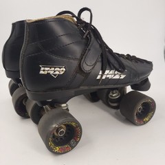 Vintage Labeda LT429 Roller Skates Size 8 Black w/ Wicked To The Max 62mm Wheel