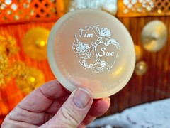 (1988) GLOW Wedding Tim & Sue Mini Disc Golf Innova San Marino Glo Silver #1040