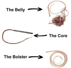 Double Belly Leather Bullwhip 04 to 12 Feet Long 16 Plaited Heavy Duty Bull Whip