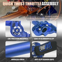 Aluminum Alloy Quick Twist Throttle Assembly 7/8″ 22mm Type B – Upgraded Blue