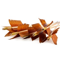 6/12PC 32″ Wooden Arrows 4″ Feathers Flu-Flu Traditional Longbow Archery Hunting