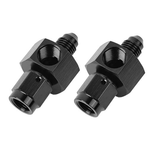 3AN Male Flare to -3 Female Swivel with 1/8″ NPT Gauge AN3 with 1/8 NPT Port