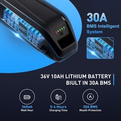 36V Ebike Battery 36V 10Ah/15Ah/20Ah Bicycle lithium battery ≤1200W Motor 4PIN
