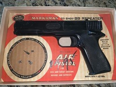 Vintage Marksman Repeater .177 BB, Darts Cal Air Pistol W/ Original Box, Manual