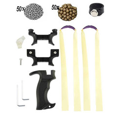 Double Heads Slingshot Catapult Sling Shot 2 Slingshot Head Hunting Steel Ball