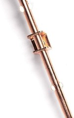 4ft Copper Grounding Rod 3/8 inches dia with Pre-Installed Ground Rod Clamp