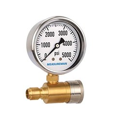 2-1/2″ Pressure Washer Pressure Gauge Kit 3/8 Inch Quick Connect 0 2.5 inches