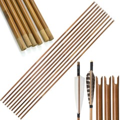 33″ Bamboo Shaft Arrows Archery Self Nock Handmade OD7MM-10MM DIY Hunting Shoot