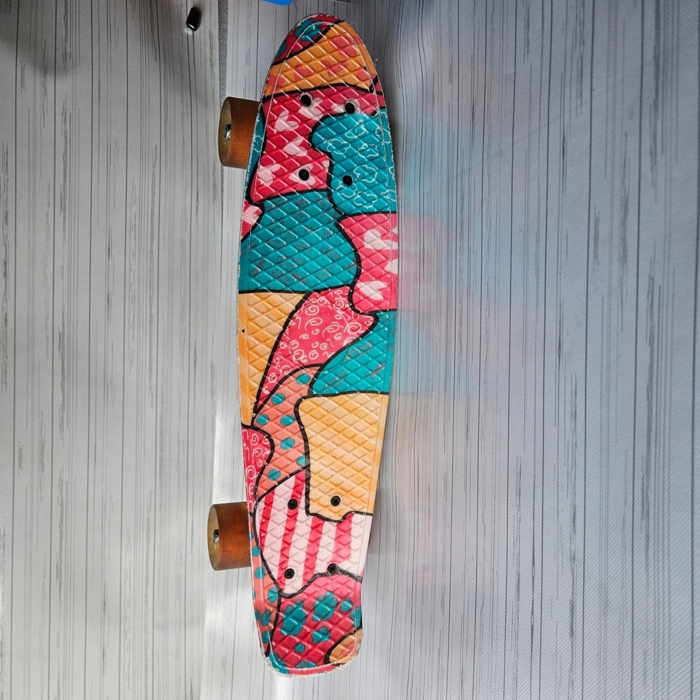 Unbranded Penny Cruiser Skateboard Unisex OS Multi Color Pop Art Graphic Lights