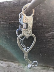 Western Silver Heart Cheek Show Bit – Ported 5″ Mouth – 8″ Cheek