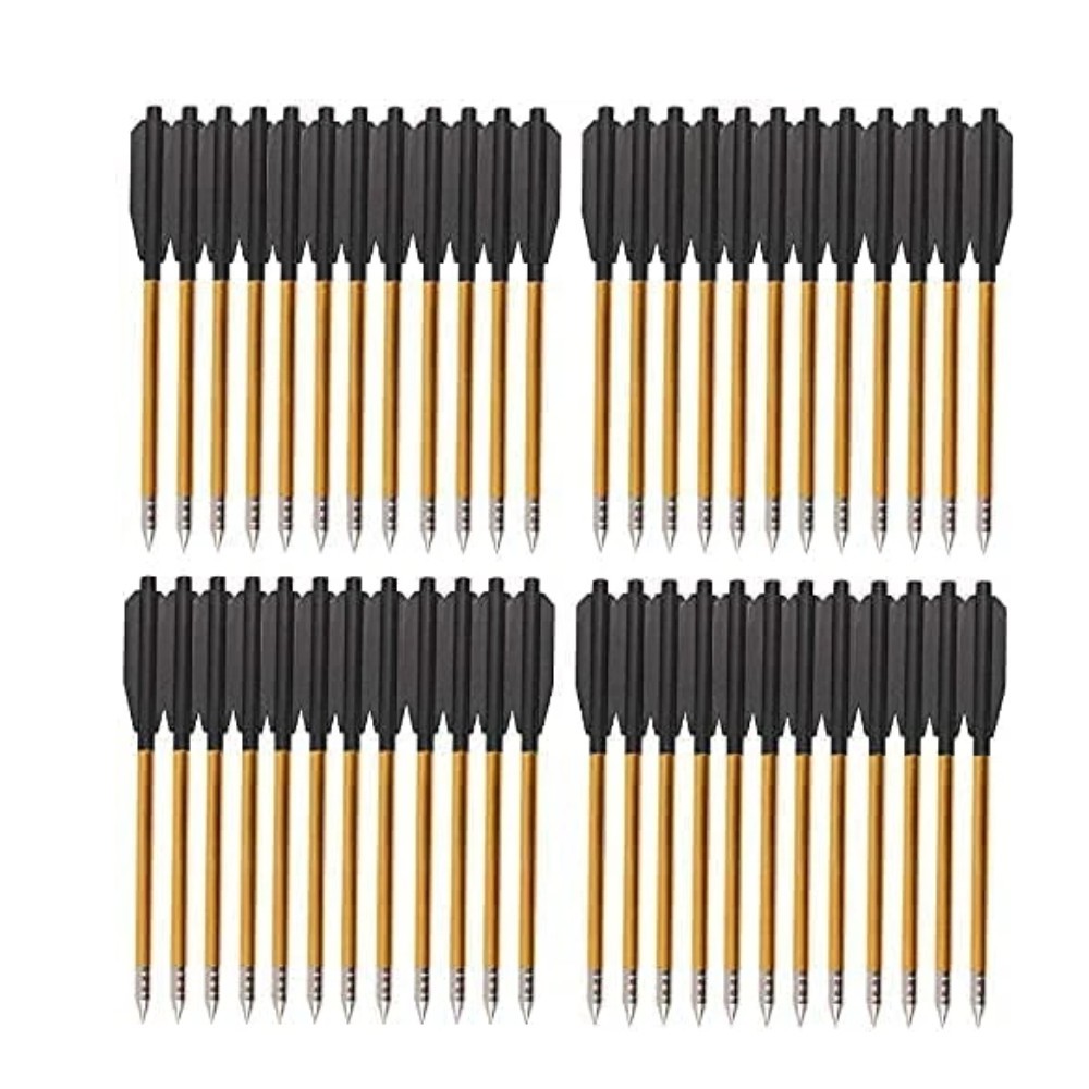 50X Aluminium Crossbow Bolts Arrows 6.5″ for 50 & 80 lb Pistol Crossbow Archery