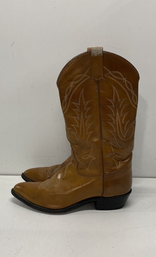 Tony Lama Tan Leather Western Cowboy Boots Style DVM2702 Men’s Size 9 D