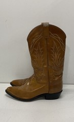 Tony Lama Tan Leather Western Cowboy Boots Style DVM2702 Men’s Size 9 D