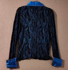 Western Show Jacket Zip Sz L Crystals Glitzy Showmanship Equestrian Horse Riding