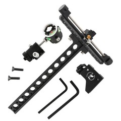 Compound Bow Sight Archery 4X lens 0.059″ Fiber Optic Pin Micro Adjust Hunting
