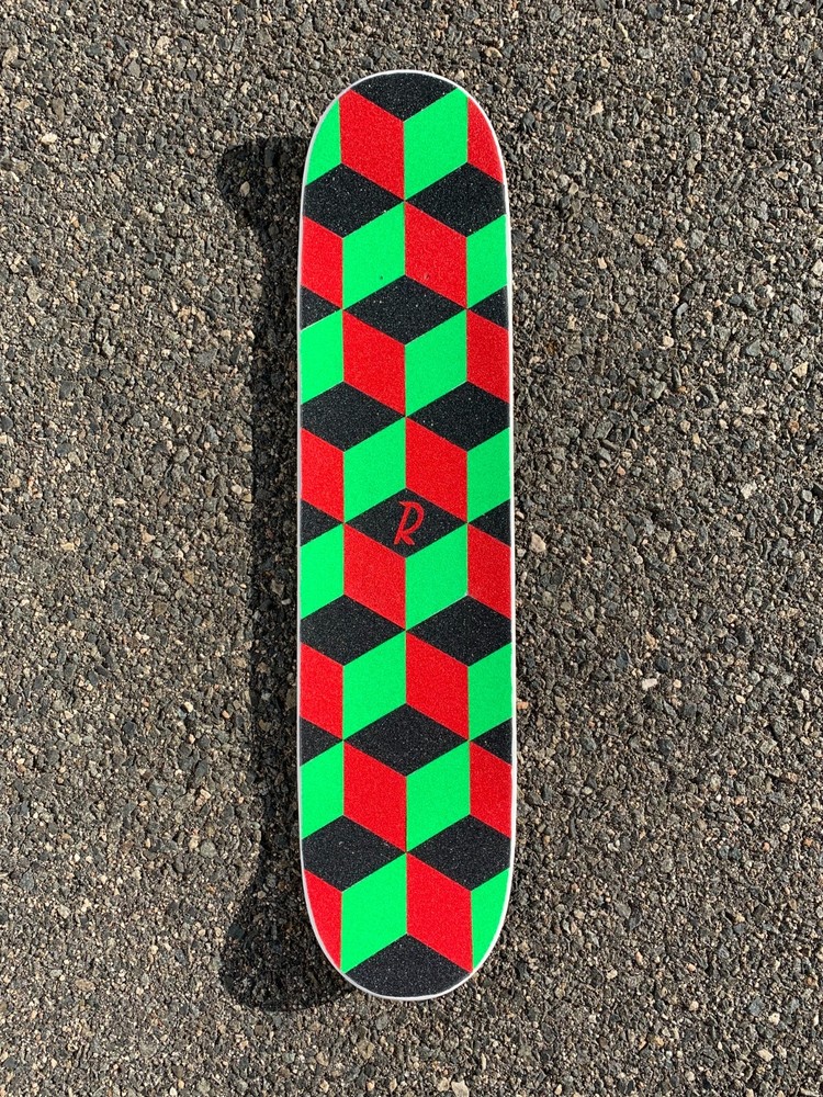 Skateboard Grip Tape DIY 3 color kit Geo Rombo laser cut by Rough GT