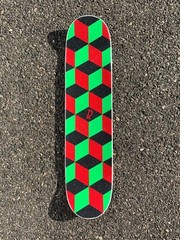 Skateboard Grip Tape DIY 3 color kit Geo Rombo laser cut by Rough GT