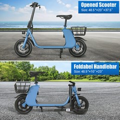 450W E-Foldable Electric Bike Electric Scooter With Seat Ebike UL 2849 certified