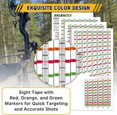Archery Sight Tape, Sight from 20 to 100/120 Yards, Bow Sight Tape with Calibrat