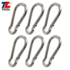 12 × Spring Snap Hook Carabiner Clips, Set Of 12 264 Lbs 304 Stainless Steel