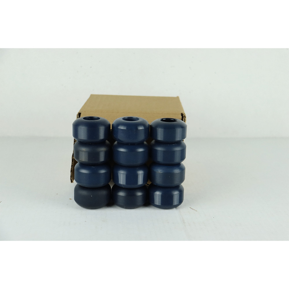 Blemished Box of 50mm Blank Blue Skateboard Wheels – 12 Wheels in Box