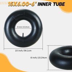 2 Pack 15×6.00-6 Inner Tube | Durable Replacement Tire Tubes with TR-13 Valve…