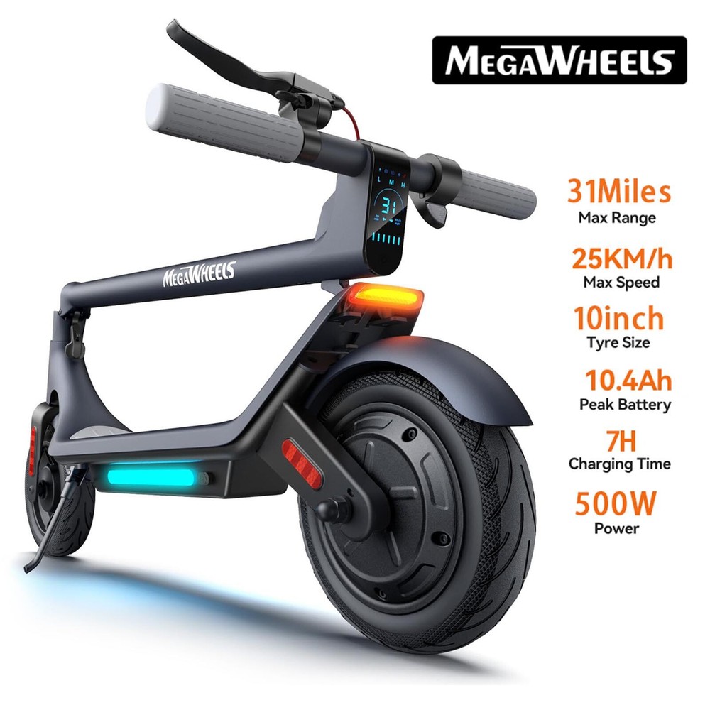 2025 ADULTS ELECTRIC SCOOTER 500W 45KM RANGE FOLDABLE E SCOOTER COMMUTE WITH APP