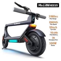 2025 ADULTS ELECTRIC SCOOTER 500W 45KM RANGE FOLDABLE E SCOOTER COMMUTE WITH APP