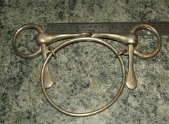 Stainless Steel Used 5 inch Snaffle Ring Bit with half cheek