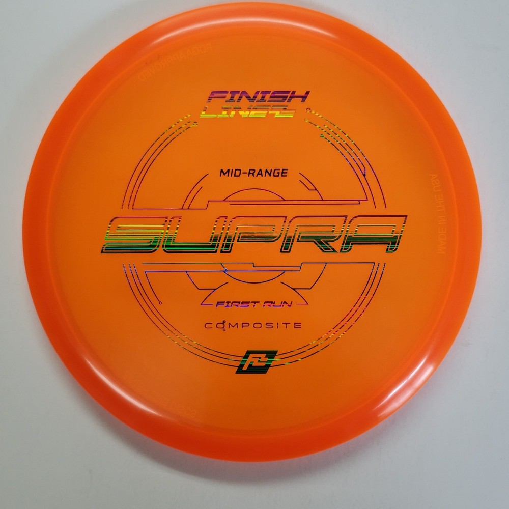 Finish Line – Composite Plastic Supra «First Run» 177 GRAMS. ORANGE w/ RAINBOW