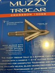 5 Sets of 3NEW Muzzy Trocar Crossbow 3 blade 100 Gr 3 Broadheads expandable