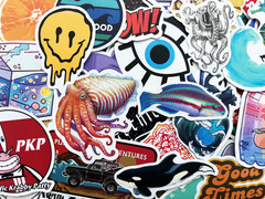 1000 Random Bulk Sticker Bomb Lot Fun Variety Pack Luggage Skateboard Decals