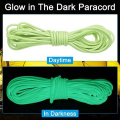 20FT Luminous Paracord 4mm Camping Paracord Rope Glow in The Dark Light Green