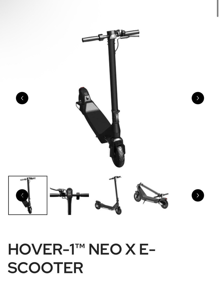 HOVER-1 Neo X Folding Kick Electric Scooter Kids 200W Black Digital LED Display