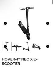 HOVER-1 Neo X Folding Kick Electric Scooter Kids 200W Black Digital LED Display