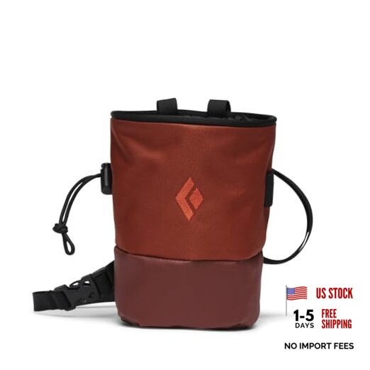 Mojo Zip Chalk Bag with Zippered Pocket for Rock Medium-Large Burnt Sienna