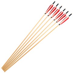 6/12pcs Wooden Arrows Turkey Feathers Diameter 8mm Handmade DIY Bow Hunting