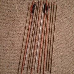 13 Vintage Metal Arrow Shafts, 5/16″ , 30″ – 32″ Long