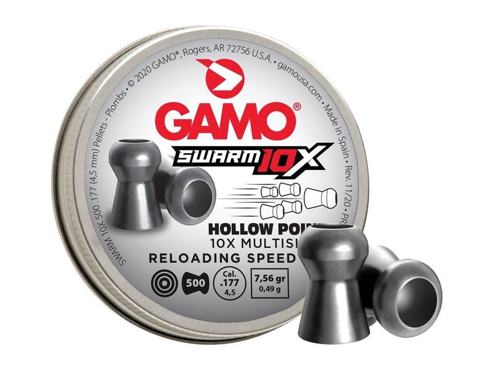 GAMO 500 Count SWARM 10X Hollow Point 4.5mm .177 Caliber Pellets MADE IN SPAIN