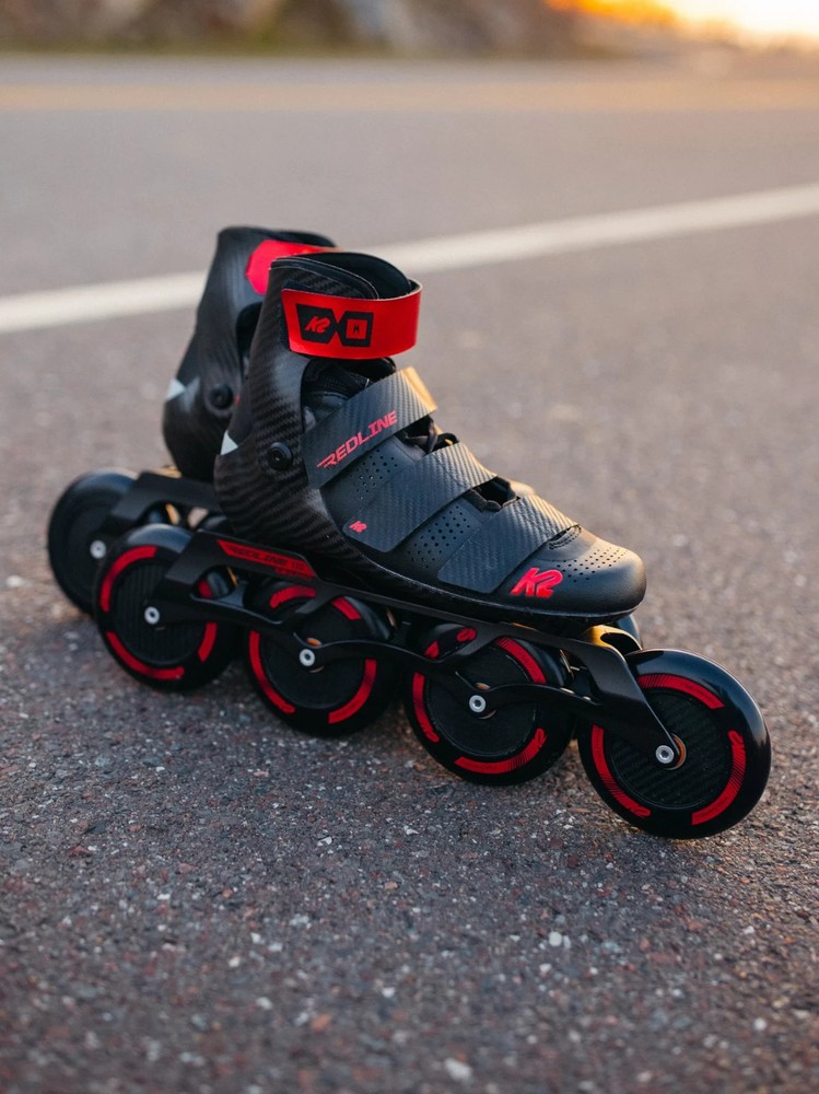 K2 Skate Redline 110 Pro Racing Inline Skates Size US 11 Red Black Unisex Men