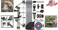 Lightweight Camouflage Right Handed Compound Bow – 320fps & Complete Accessories