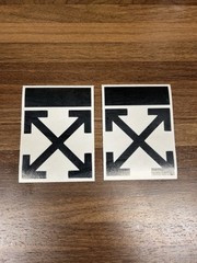 2x “Off White” sticker decal in black