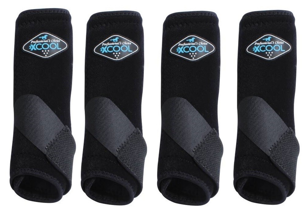Professional’s Choice 2xCool Sport Medicine Boots Value 4 Pack Black Medium M