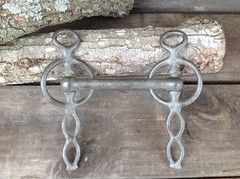 Antique iron twisted driving horse bit, 100+ years old, good condition
